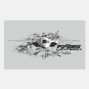 Pegatina Rectangular Pegatinas Rectangle F-35 Lightning II