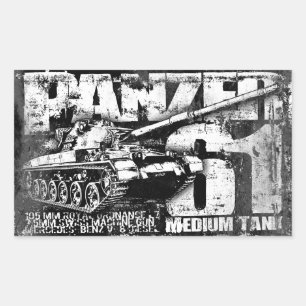 Pegatina Rectangular Pegatinas Rectangle Panzer 61