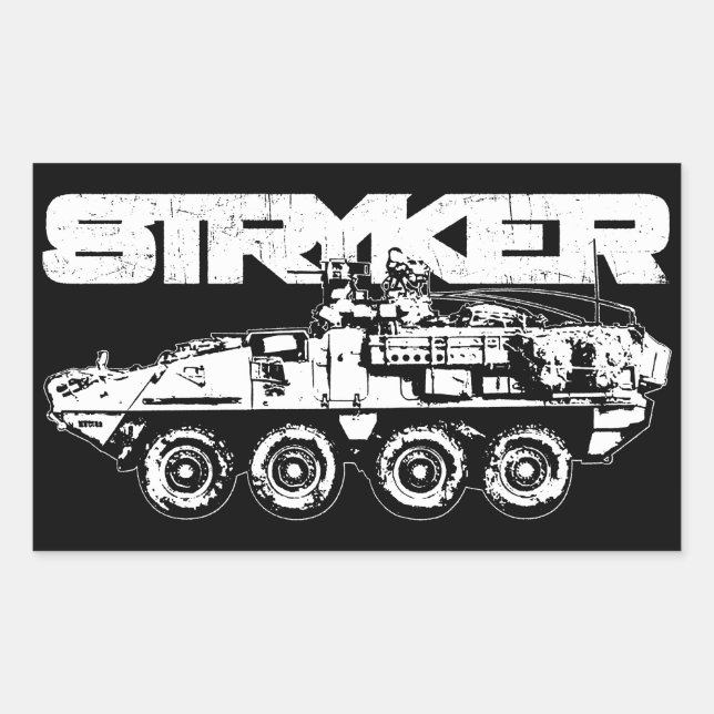 Pegatina Rectangular Pegatinas Rectangle Stryker (Anverso)