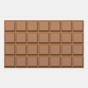 Pegatina Rectangular Pegatinas rectangulares de chocolate