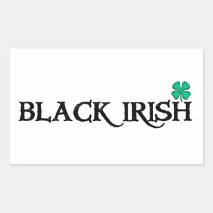 Pegatina Rectangular Pegatinas rectangulares de Irlanda negra
