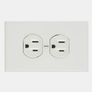 Pegatina Rectangular Pegatinas rectangulares de salidas eléctricas