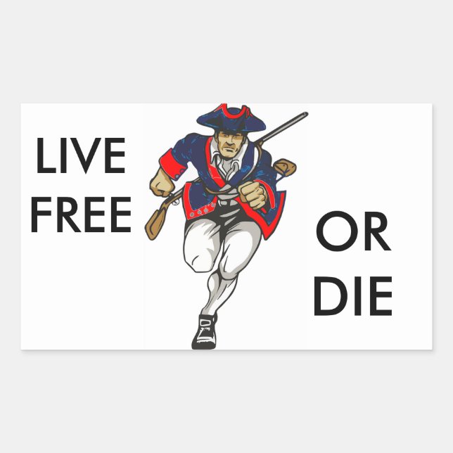 Pegatina Rectangular Pegatinas Rectangulares LIBRES O MUERTOS (4) (Anverso)