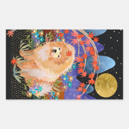 Pegatina Rectangular PEGATINAS rectangulares ORIGAMI AUTUMN Chow