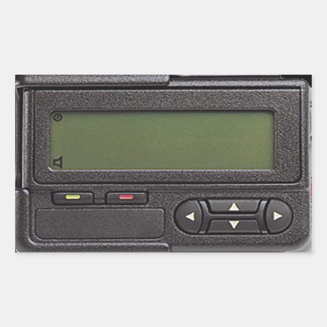 Pegatina Rectangular Pegatinas rectangulares Retro Pager (Anverso)