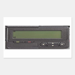 Pegatina Rectangular Pegatinas rectangulares Retro Pager