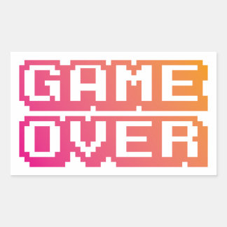 Pegatina Rectangular Pegatinas retros de la fuente del pixel del juego