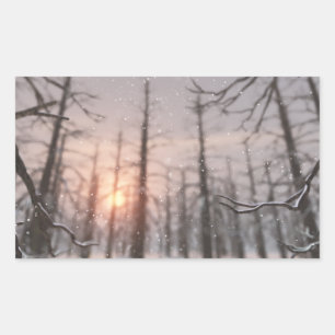 Pegatina Rectangular Pegatinas soñadores de una noche de invierno