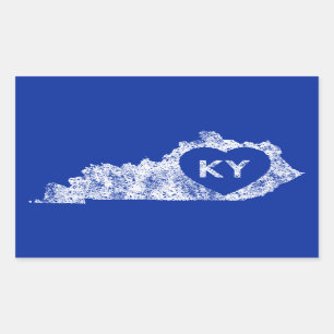 Pegatina Rectangular Pegatinas usados amo al estado de Kentucky