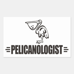 Pegatina Rectangular Pelícano Divertido