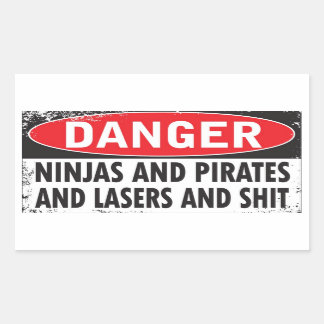 Pegatina Rectangular ¡PELIGRO! Pegatinas