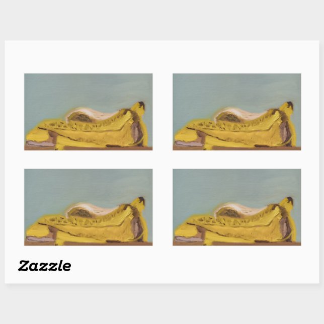 Pegatina Rectangular Pelo maduro (Hoja)