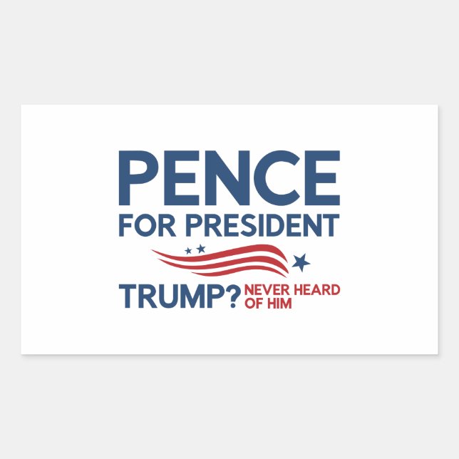 Pegatina Rectangular Pence Presidente (Anverso)