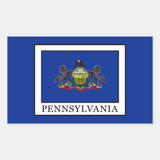 Pegatina Rectangular Pennsylvania (Anverso)