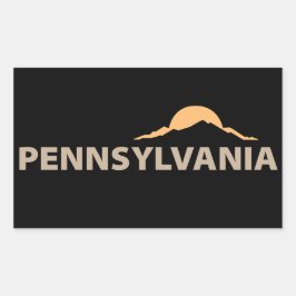 Pegatina Rectangular Pennsylvania (Estados Unidos de América)