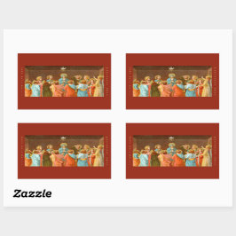 Pegatina Rectangular Pentecostés: Descenso del Espíritu Santo (SB 01)