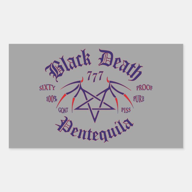 Pegatina Rectangular Pentequila (Anverso)