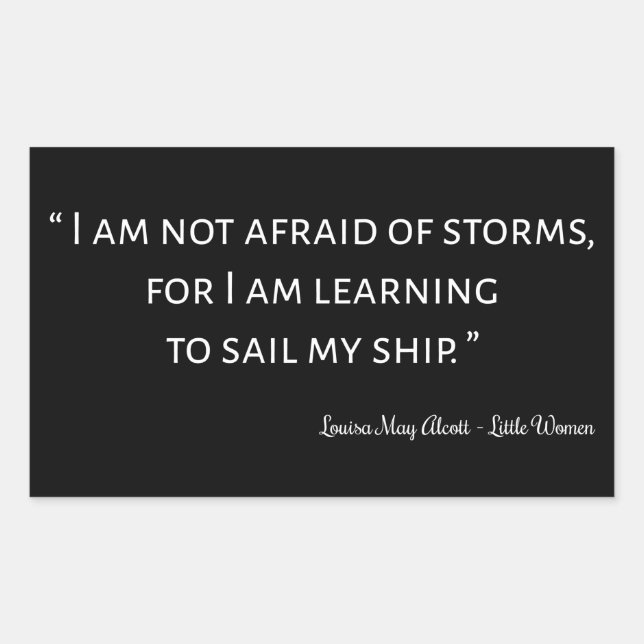 Pegatina Rectangular Pequeñas mujeres citan I - Estilo clásico (Anverso)