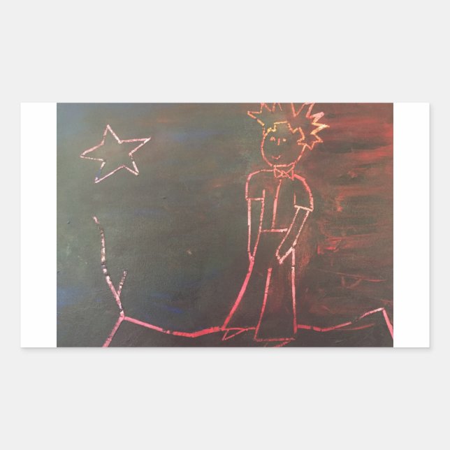 Pegatina Rectangular Pequeño Pee 2 (Anverso)