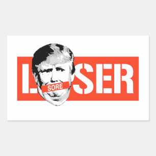PEGATINA RECTANGULAR PERDEDOR PENOSO TRUMP