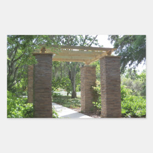 Pegatina Rectangular pérgola en camino