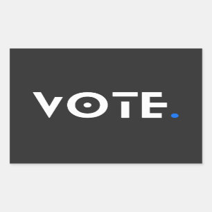 Pegatina Rectangular Período azul de votación