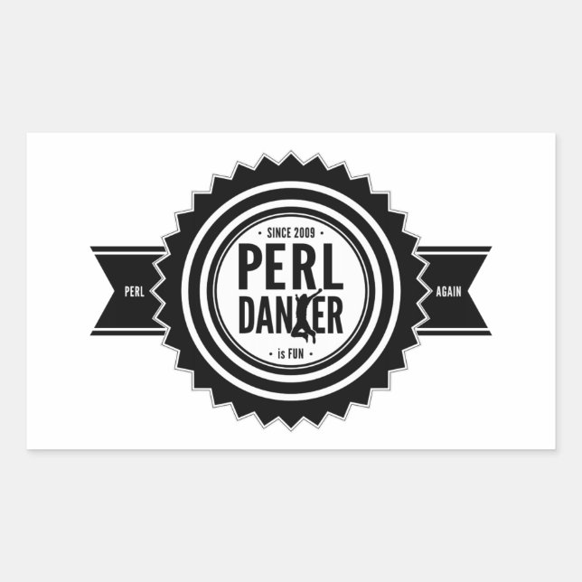 Pegatina Rectangular Perl Dancer Stickers (Anverso)