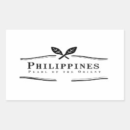 Pegatina Rectangular Perla de Oriente de Filipinas
