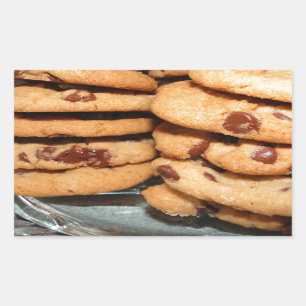 Pegatina Rectangular Personaliza Galletas Postre Chocolate Chip Dulces