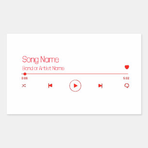 Pegatina Rectangular Personaliza Tu Música Favorita