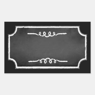 Pegatina Rectangular Personalizable Blank Faux Chalkboard Pegatinas Lab
