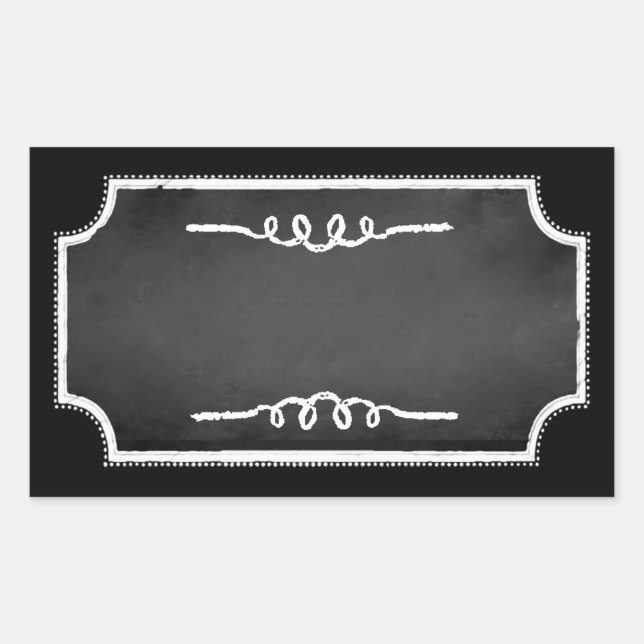 Pegatina Rectangular Personalizable Blank Faux Chalkboard Pegatinas Lab (Anverso)