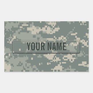 Pegatina Rectangular Personalizable de camuflaje de la ACU del ejército