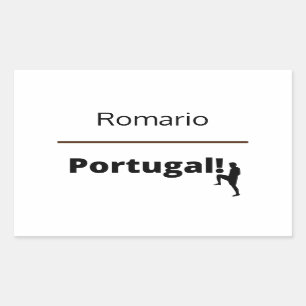 Pegatina Rectangular Personalizable de fútbol de Portugal