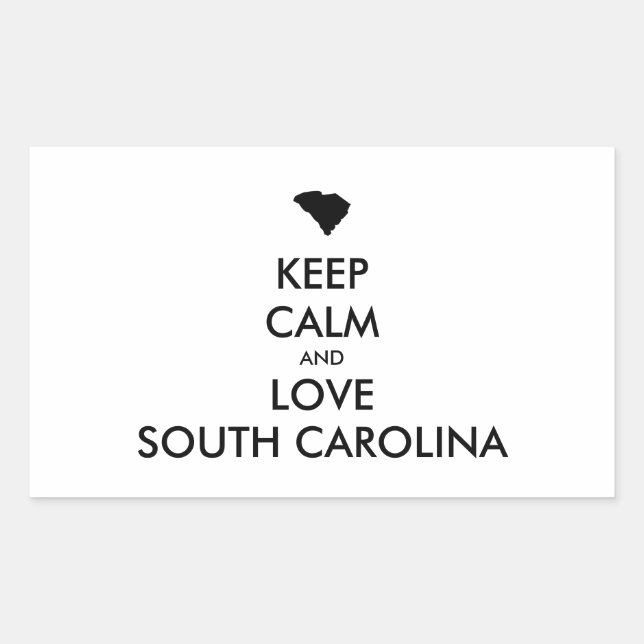 PEGATINA RECTANGULAR PERSONALIZABLE MANTENGA LA CALMA Y AME A CAROLINA  (Anverso)