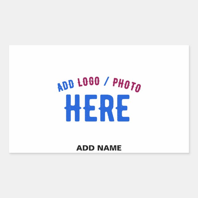 PEGATINA RECTANGULAR PERSONALIZABLE MODERNO ESTILO BLANCO VERIFICADO MA (Anverso)