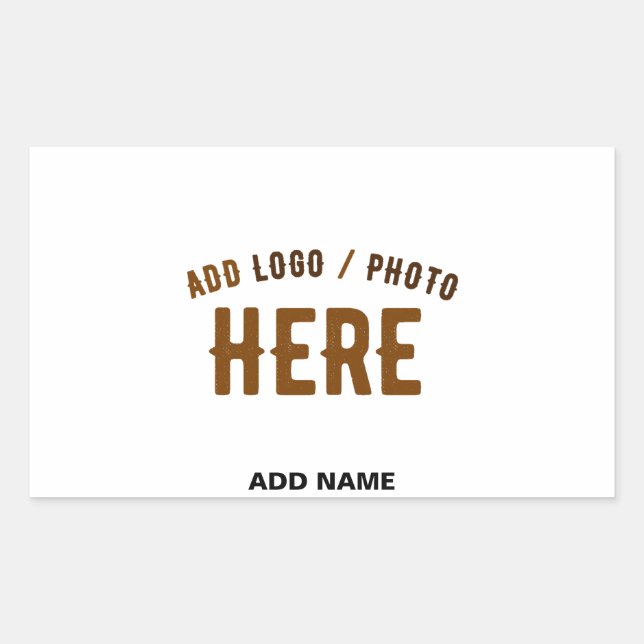 PEGATINA RECTANGULAR PERSONALIZABLE MODERNO ESTILO BLANCO VERIFICADO MA (Anverso)