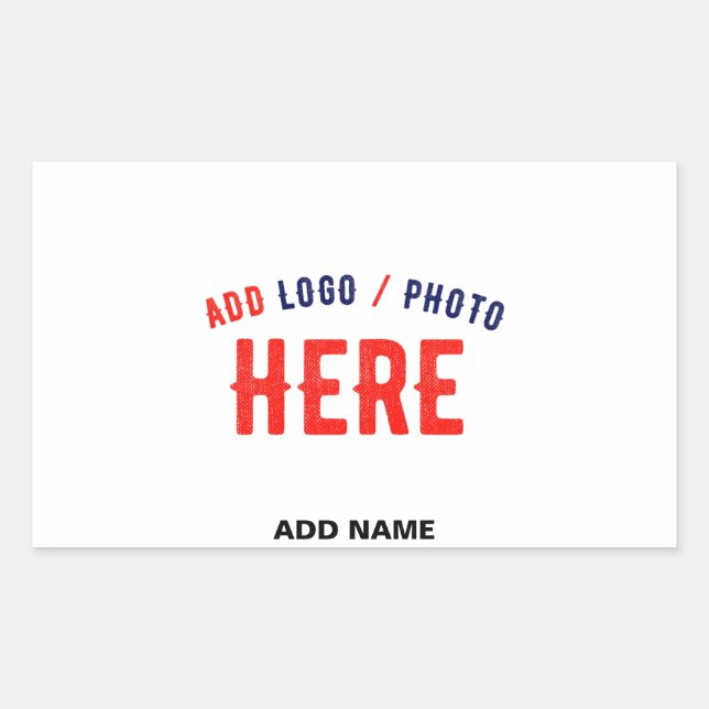 PEGATINA RECTANGULAR PERSONALIZABLE MODERNO ESTILO BLANCO VERIFICADO MA (Anverso)
