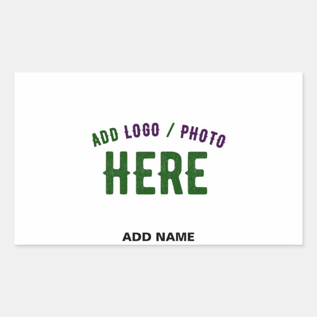 PEGATINA RECTANGULAR PERSONALIZABLE MODERNO ESTILO BLANCO VERIFICADO MA (Anverso)