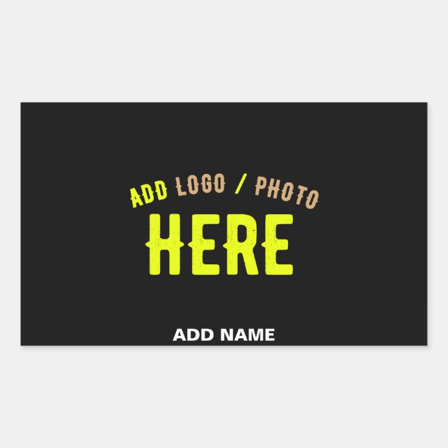 PEGATINA RECTANGULAR PERSONALIZABLE MODERNO ESTILO NEGRO VERIFICADO MAR (Anverso)