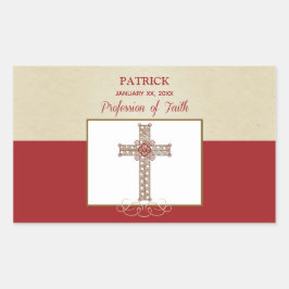 Pegatina Rectangular Personalización, bendiciones de RCIA en profesión 
