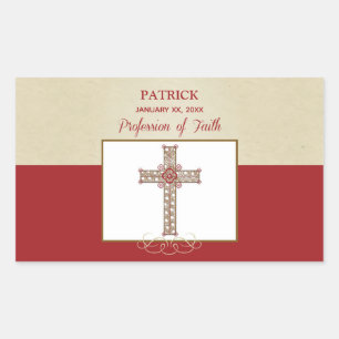 Pegatina Rectangular Personalización, bendiciones de RCIA en profesión