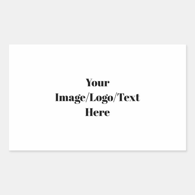 Pegatina Rectangular Personalización o Personalizar (Anverso)