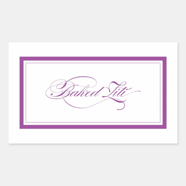 Pegatina Rectangular Personalizado_Baked Ziti (Anverso)