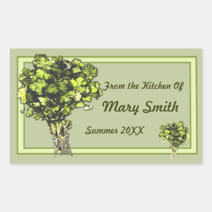 Pegatina Rectangular Personalizado Canning y Jarring Labels