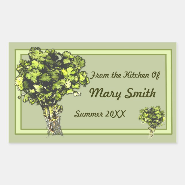 Pegatina Rectangular Personalizado Canning y Jarring Labels (Anverso)