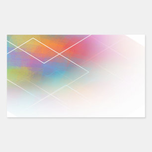 Pegatina Rectangular Personalizado Colorful Blank Template Resumen mode
