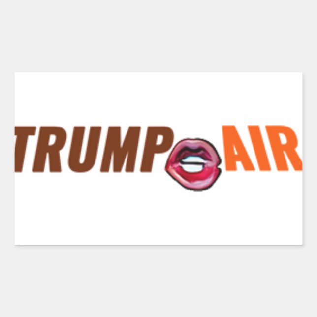 Pegatina Rectangular Personalizado de aire caliente de Trump (Anverso)