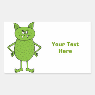 Pegatina Rectangular Personalizado de goblin verde