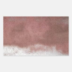 Pegatina Rectangular personalizado de lujo rosa y blanco